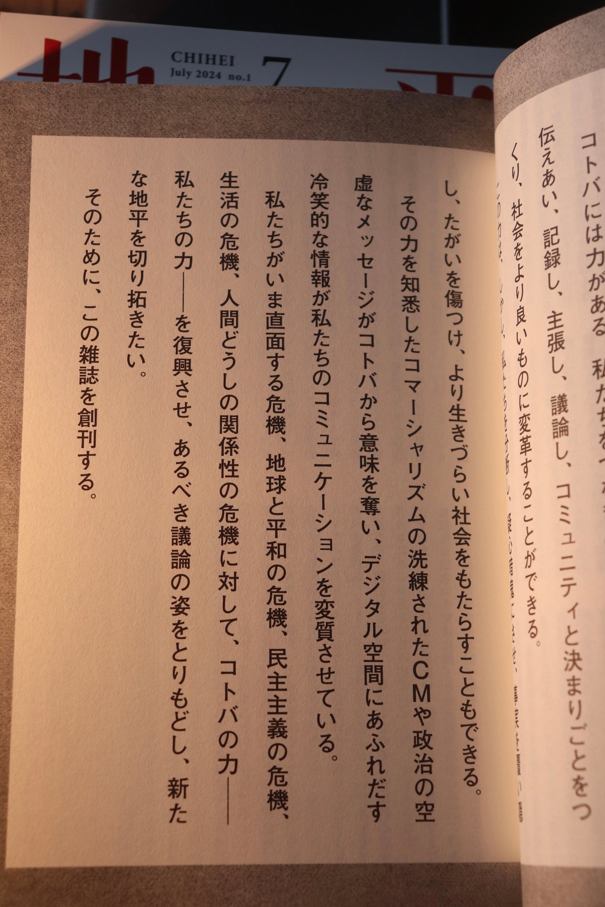 月刊『地平』創刊号（7月号） | 庭文庫 WEBSHOP