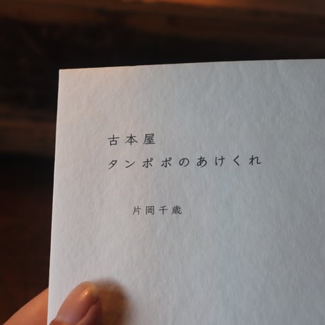 古本屋 タンポポのあけくれ／片岡千歳