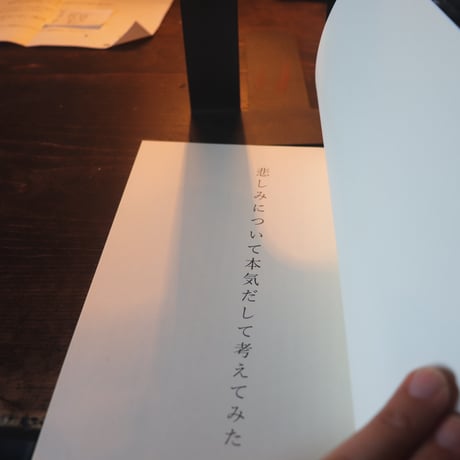 悲しみについて本気出して考えてみた ／中田実希
