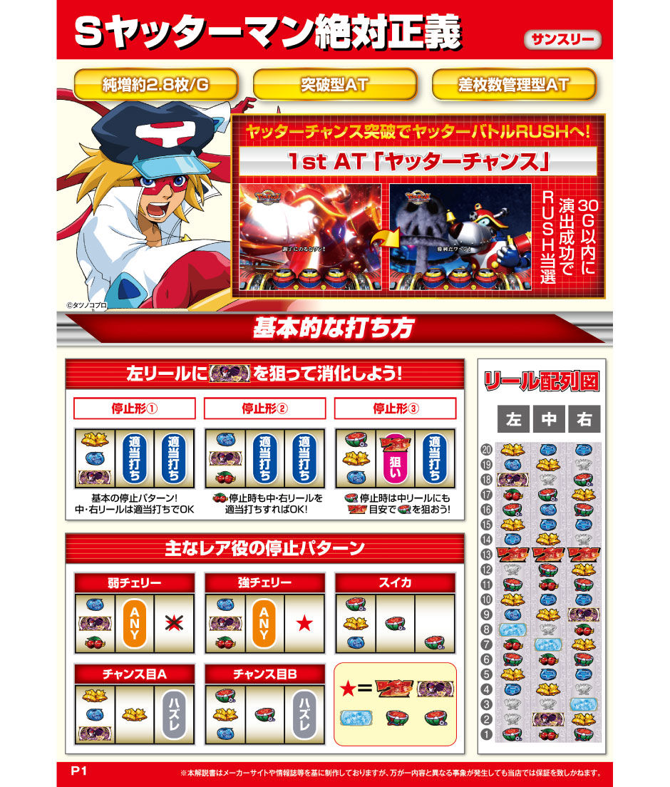 Sヤッターマン絶対正義 【家庭で楽しむスロット実機】 Sヤッターマン絶対正義（パチスロ）設定判別・天井・ゾーン・解析