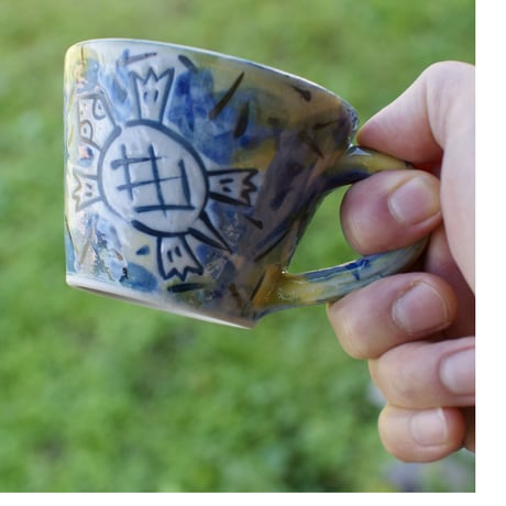 色絵コーヒーカップ