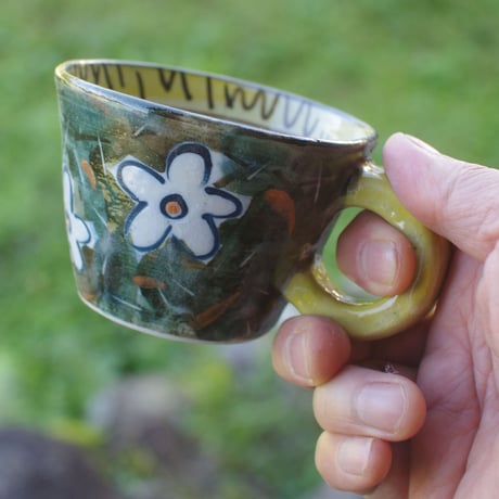 色絵コーヒーカップ