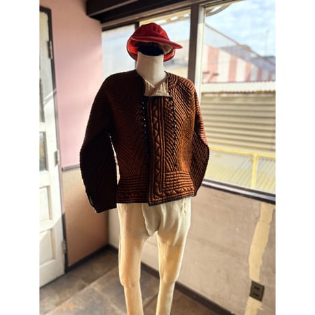 1920's 1930's サテンキルティングjk 手作業