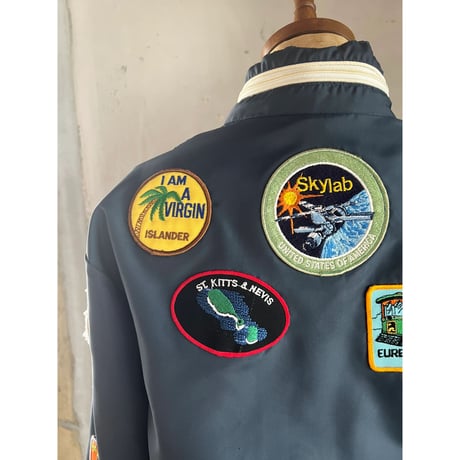 1970s nylon　lettered jacket 　goodpatch