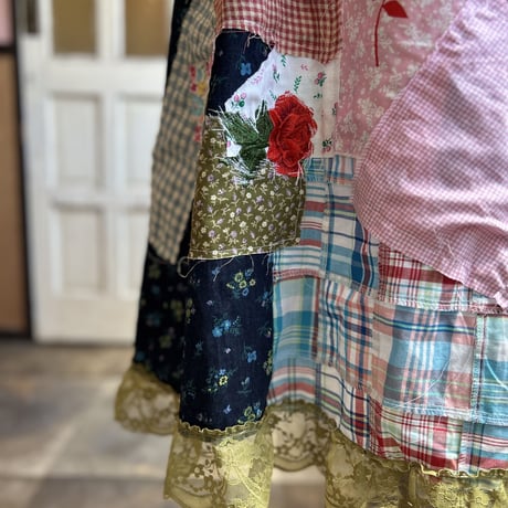 yushokobayashi　patchwork skirt 2023 new Collection new color