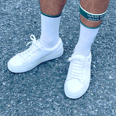 foot bands　　green×white