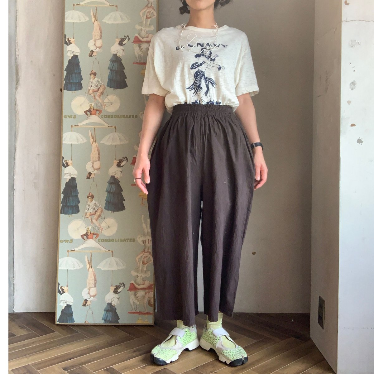 ヂェン先生の日常着 農夫パンツ 生成M ヂェン先生の日常着 農夫パンツ M ダークブラウン 春夏生地