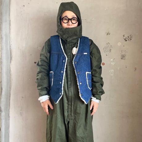 USA vintage 1970s boa　denim　best