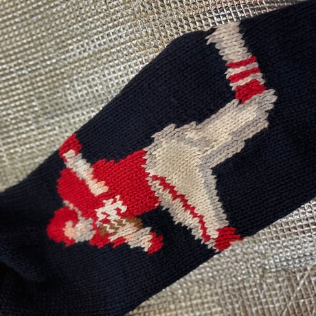 ＨＡＰＰＹknit　アメフトニットカーデ　vintage スポーツ柄ニット