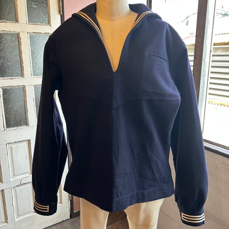 60s US NAVYメルトンウール　セーラーシャツ