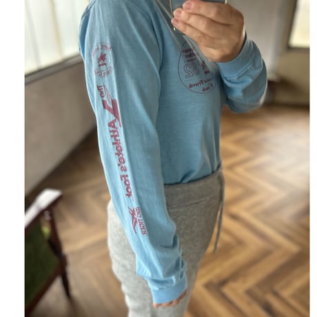 vintage ライトブルーロンT いい感じの薄め生地