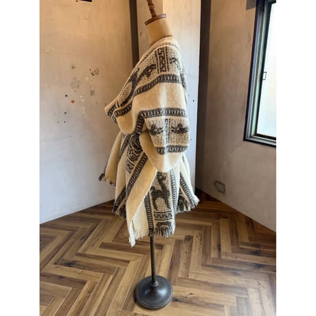poncho　wool　ネイティブポンチョ