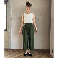 ヂェン先生の日常着　ストレートパンツS  カーキ