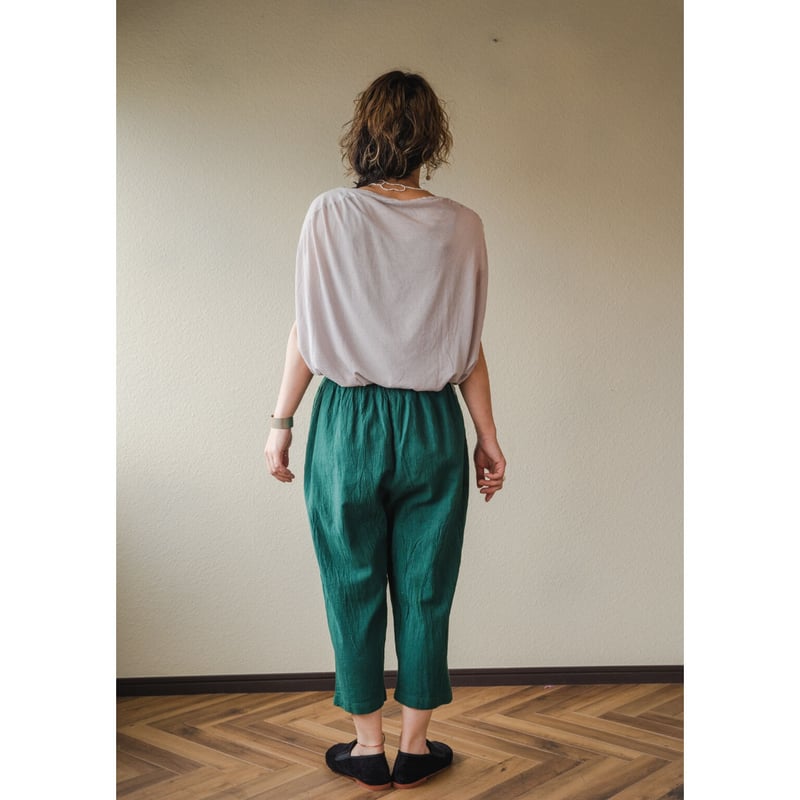 ヂェン先生の日常着 テーパードパンツS グリーン 春夏生地 | THE MISONO