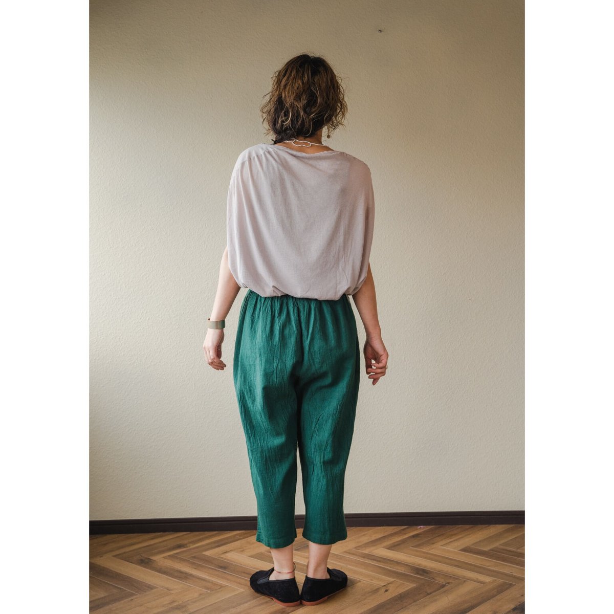 ヂェン先生の日常着 テーパードパンツS グリーン 春夏生地 | THE MISONO