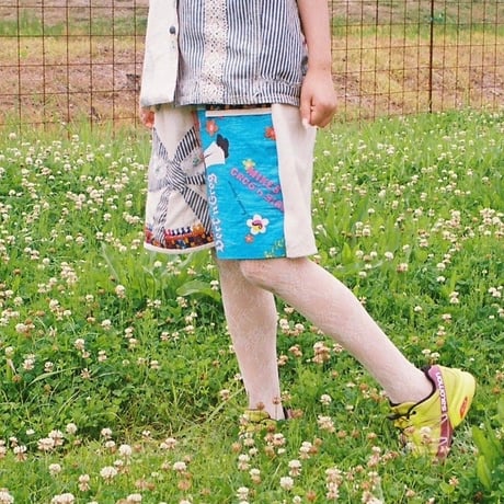 yushokobayashi  patchwork short trousers