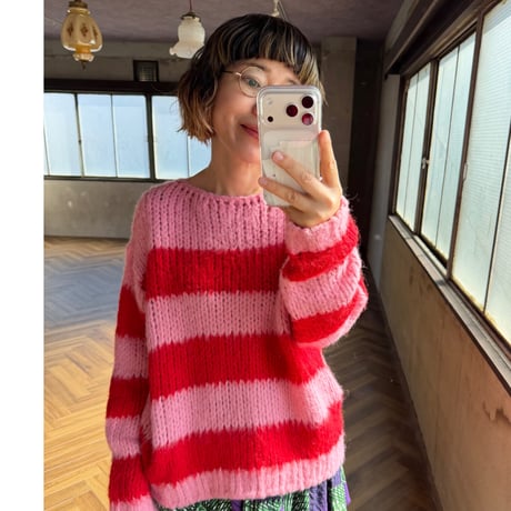 vintage　punk　pink＆red