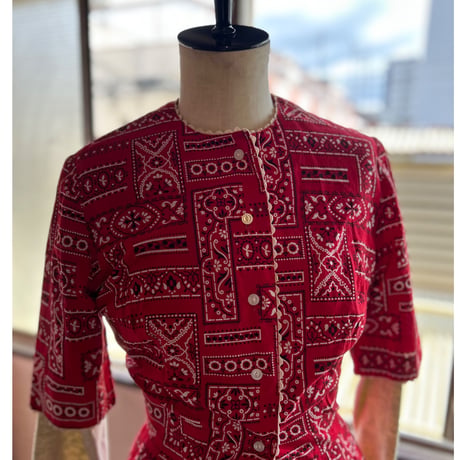 vintage 60s ロカビリー　バンダナ柄