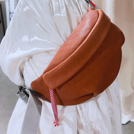 JUCO.キャメルレザーウエストバッグ