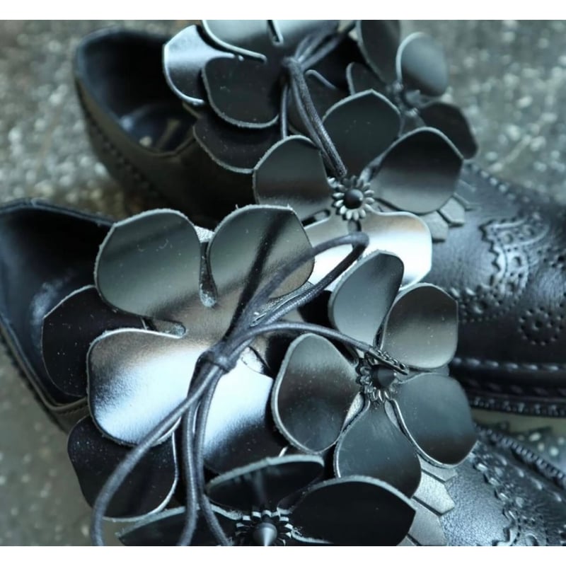 JUCO. 靴に咲く花 お花のキルトBlack | THE MISONO