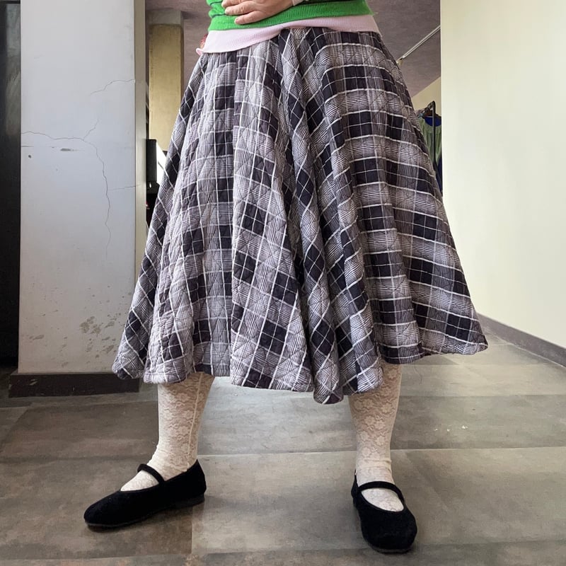 vintage 1950s special キルティングチェックスカート | THE MISONO vintage 1950s special キルティングチェックスカート | THE MISONO
