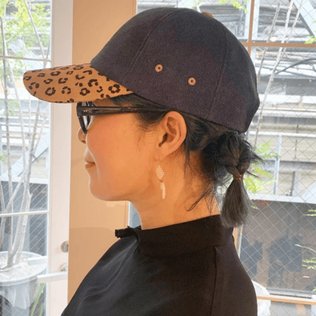 JUCO. おめかしキャップ  Navy × Reopard TERAI craftmentとのコラボ