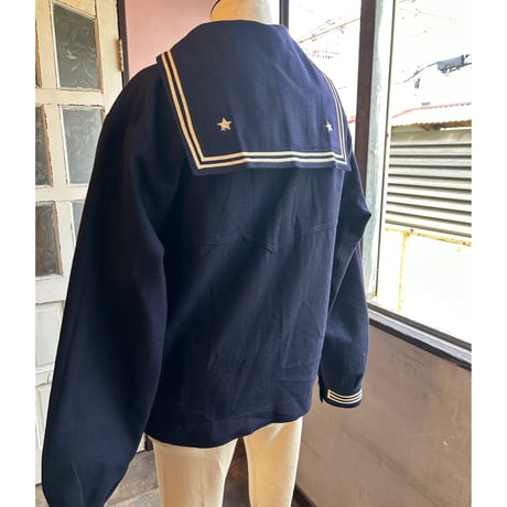 60s US NAVYメルトンウール　セーラーシャツ