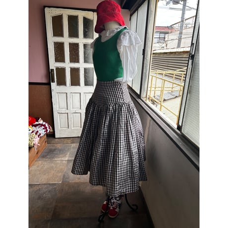 vintage 1950s specialチェックボリュームスカート