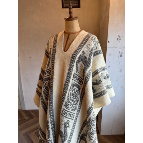 poncho　wool　ネイティブポンチョ