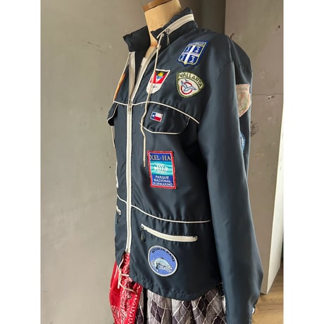 1970s nylon　lettered jacket 　goodpatch