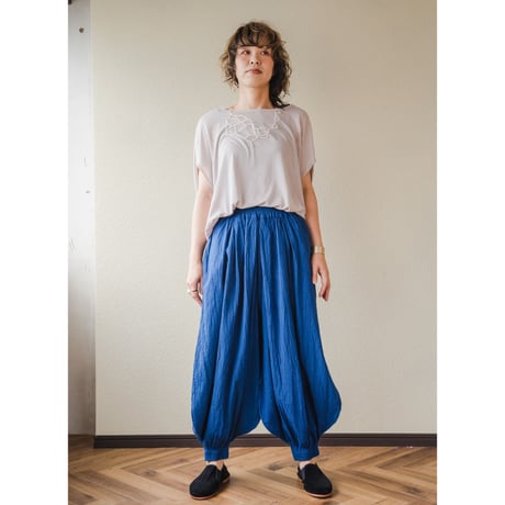 ちびりゅう✴︎ヂェン先生の日常着✴︎オリーブバルーンパンツ  リネン ヂェン先生の日常着 バルーンパンツ 21110255 レディース パンツ