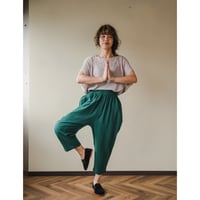 ヂェン先生の日常着 テーパードパンツ ブルー M 春夏生地 | THE