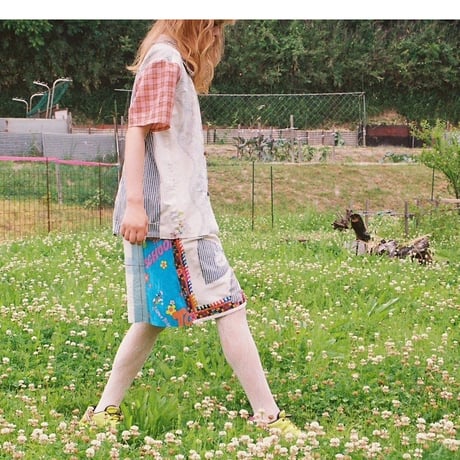 yushokobayashi  patchwork short trousers