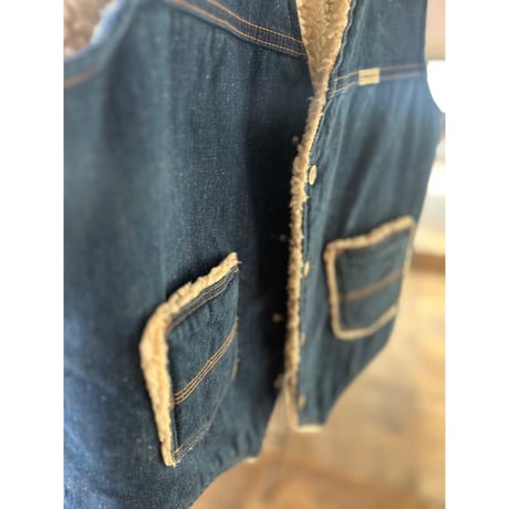 USA vintage 1970s boa　denim　best