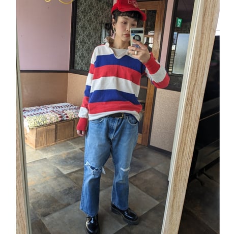 vintage 1970s ラガーシャツ