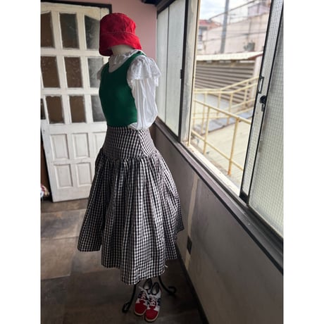 vintage 1950s specialチェックボリュームスカート