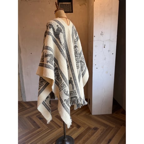 poncho　wool　ネイティブポンチョ