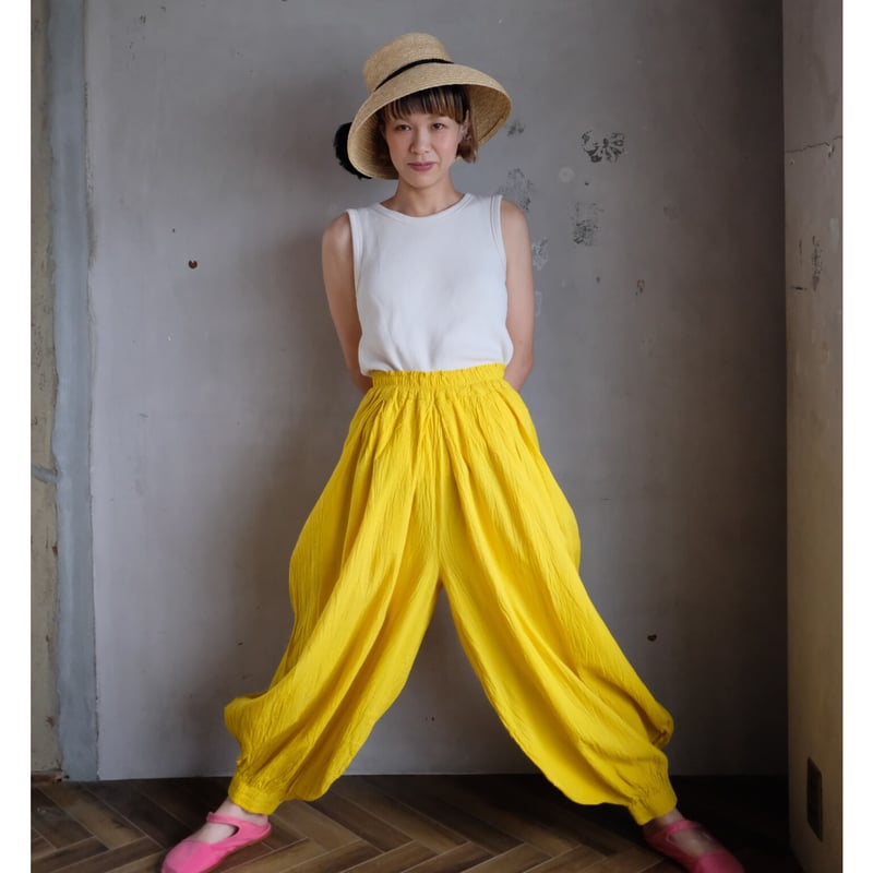 ヂェン先生の日常着レギュラーバルーンM イエロー 春夏生地 ヂェン先生の日常着レギュラーバルーンM イエロー 春夏生地