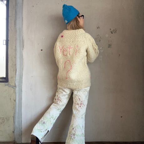 vintage quilt　pants