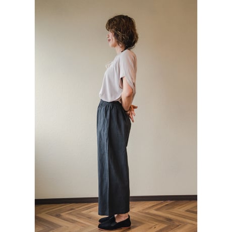 ヂェン先生の日常着　ストレートパンツＳ　ブラック　春夏生地