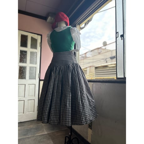 vintage 1950s specialチェックボリュームスカート