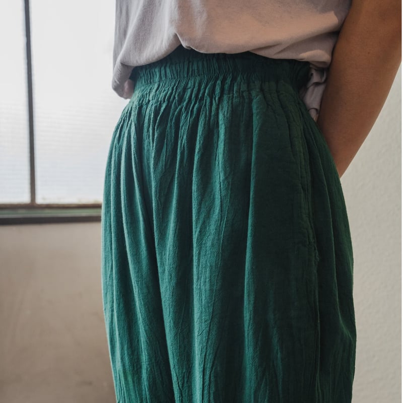 ヂェン先生の日常着 テーパードパンツS グリーン 春夏生地 | THE MISONO