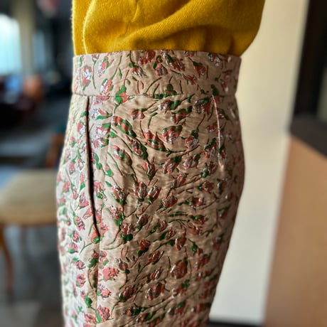 used　キルティング花柄パンツ