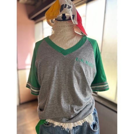 vintage 1970s~1980s グリーン×グレー