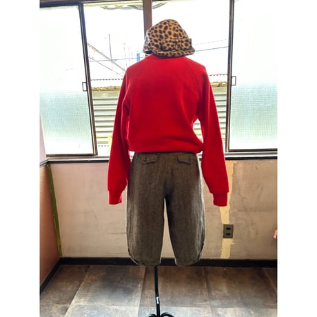 80s ヘリンボーン ツイード ウールパンツ