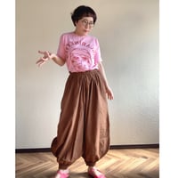 ヂェン先生の日常着レギュラーバルーンS　ブラウン　春夏生地