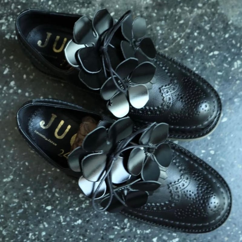 JUCO. 靴に咲く花 お花のキルトBlack | THE MISONO