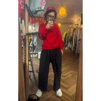 ヂェン先生の日常着　3シーズン対応　厚地　ストレートパンツＳサイズ　ダークブラウン