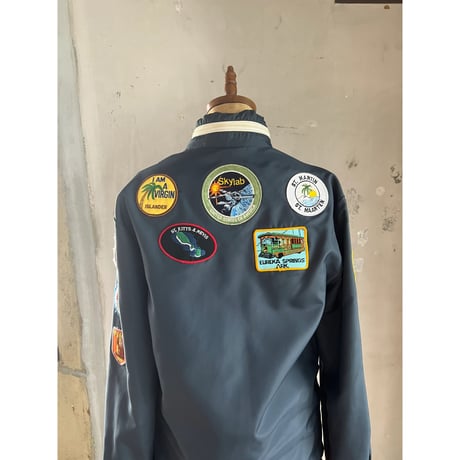 1970s nylon　lettered jacket 　goodpatch