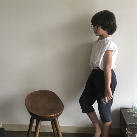 Sleeveless smock shirt：white
